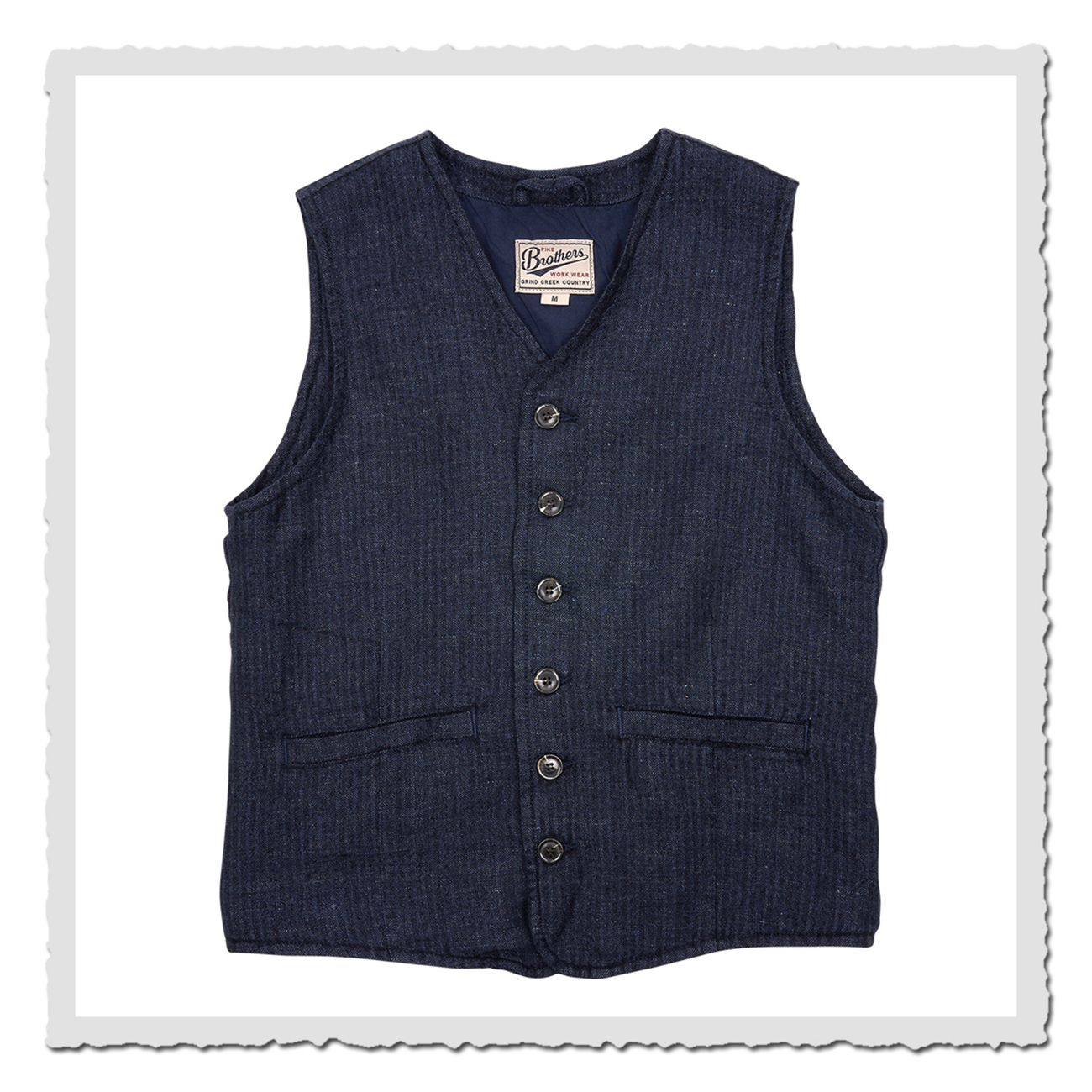 Pike Brothers 1905 Hauler Vest Owen Blue flach von vorn fotografiert